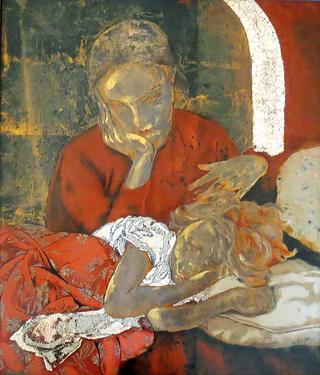 Self-Portrait with Francois Asleep