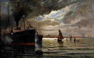 Evening in Stockholm Harbor