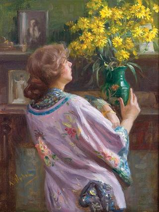 Young Woman in a Kimono