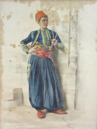 Zouave Smoking a Pipe