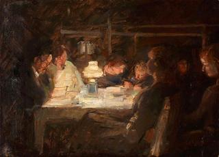 A family around a table