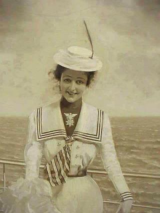 Portrait of a Girl with Parasol on a Boat (Texas Gulf Coast) - detail