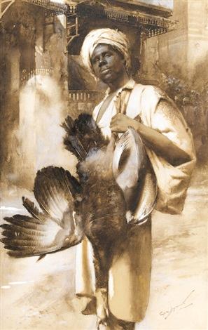 African with Fowl