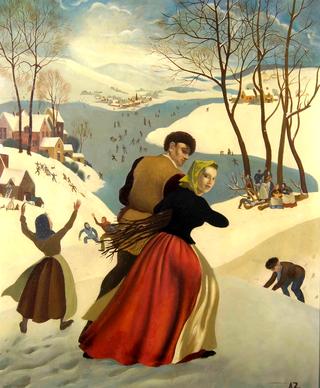 Figures in the snow and ice skating