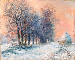 Haystack, Trees and Snow