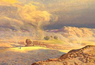 Picturesque North African Landscape with Figures