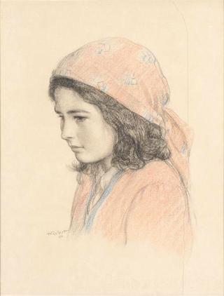 Young Valaisanne in Red Costume