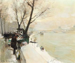 Quay by the Seine, Winter, Paris