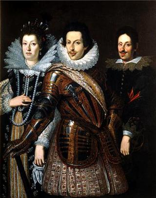 Cosimo II de' Medici with Wife Maria Maddalena of Austria and their Son Ferdinando II de' Medici