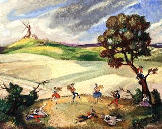 Set Design for 'La fille mal gardée' Act 2, Scene 3