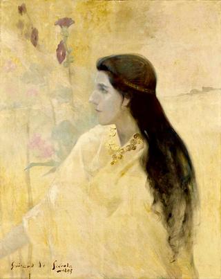 La Dame aux roses tremieres