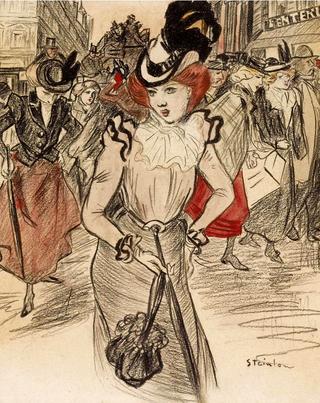 Elegant woman in Paris