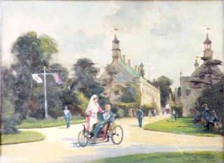 Scene of the Gatehouse at Welbeck Abbey, Nottinghamshire