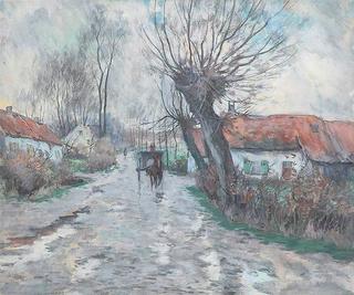 Farm Village Scene