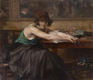 Woman in the Cafe