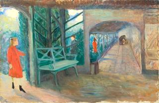 Three Girls in the Access Balcony