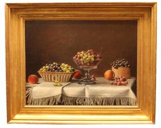 Still-Life With Basket, Compote And Cheese Box