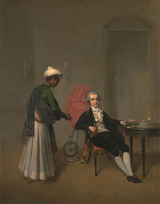 一位绅士和一位印度仆人的画像