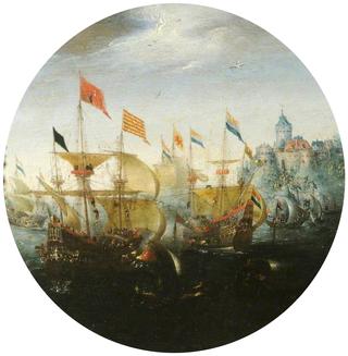 Shipping before a Fortified Harbour