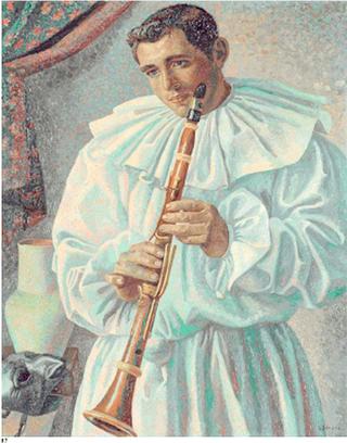 Pulcinella (Pierrot) with Flute