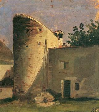 Tower of the City Wall at Parents' House in Schrobenhausen