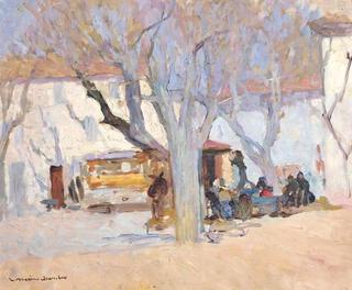 Chatting on the Square