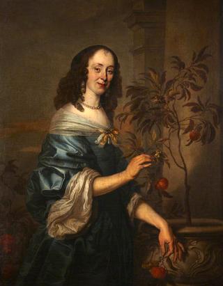 Portrait of an Unidentified Woman in a Blue Dress