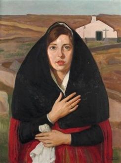 Joven ante la ermita