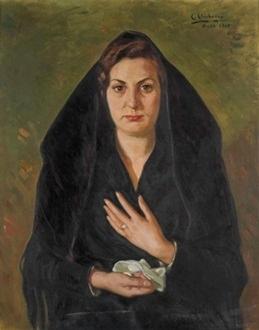 Retrato de dama con mantilla