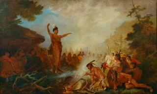 Indian Powwow at the Treaty of Traverse des Siou
