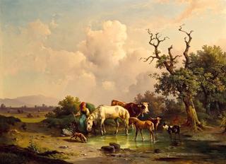 Animals at the Traenke