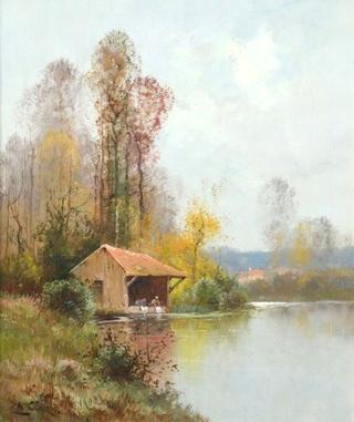 Lavandieres by the river