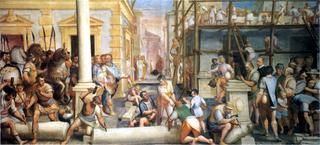 Construction of the warehouse of the Genoese in Trebizond
