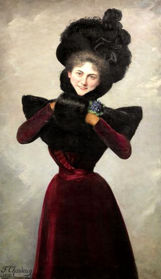 Elegant Lady with a Muff