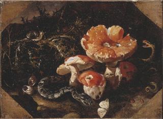 Still Life with Serpents, Fly Agarics and Thistles