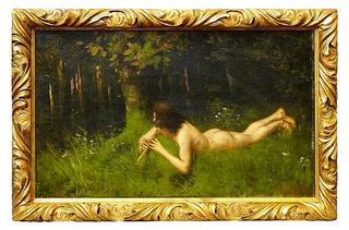 Woodland Nymph Playing a Pipe
