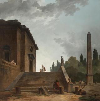 Landscape with a Stairs and Obelisk