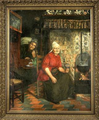 Frisian Interior with Alcove and Fireplace