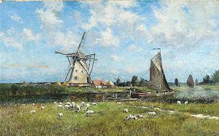 Windmill in Haarlem, Holland