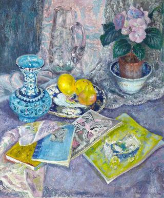 Still Life with Blue Vase