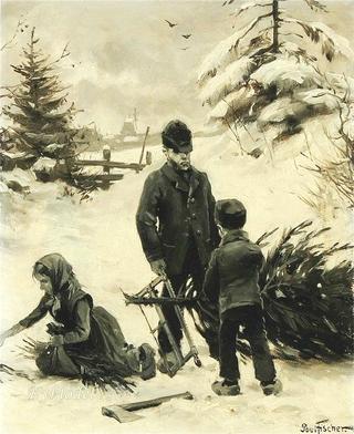 Chopping down the Christmas tree