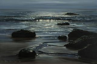 Moonlit Rocky Shore