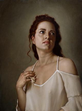 In front of the mirror