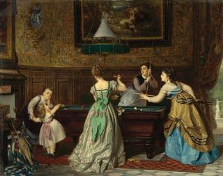 Ladies Playing Billiards