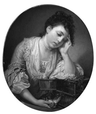 Young Girl Weeping Over the Death of her Bird