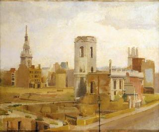 London Bombed Site 1946 (St Nicholas Coln Abbey and Bow Church)