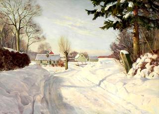 A snow covered road