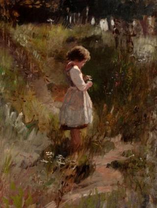 Child Picking Flowers