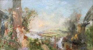 Nymphs in a Landscape