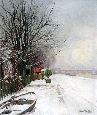 Les quais de Seine sous la neige